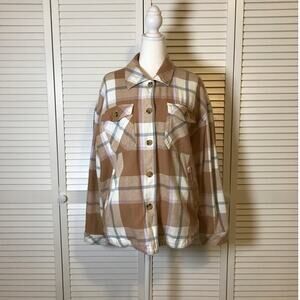 Aeropostale Plaid Flannel Collared Long Sleeve Shacket XL